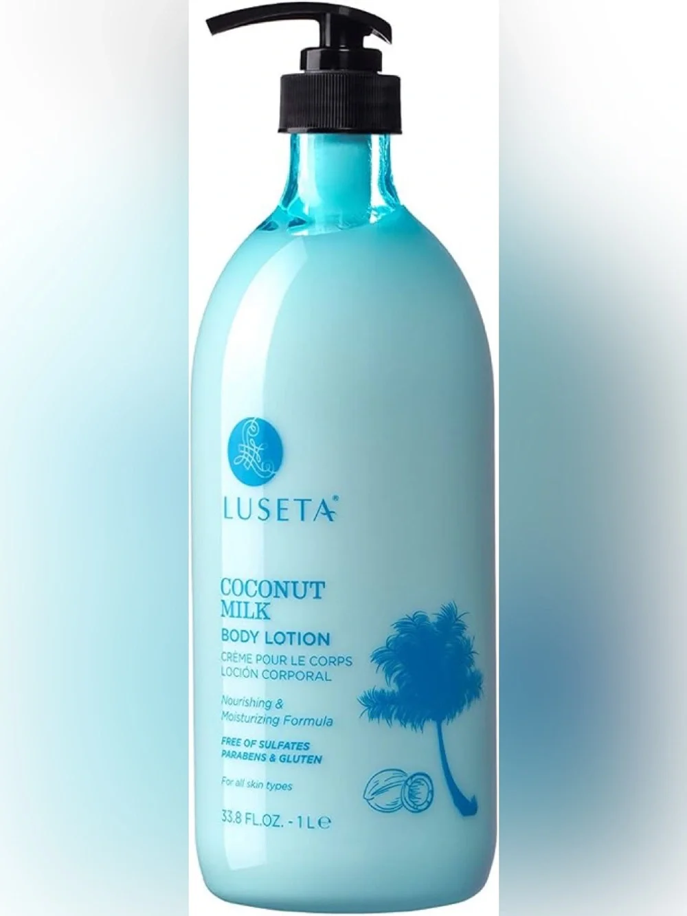 Luseta Coconut Milk Body Lotion New 33.8 fl.oz free of Paraben & Sulfates.  New.